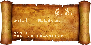 Gulyás Makabeus névjegykártya